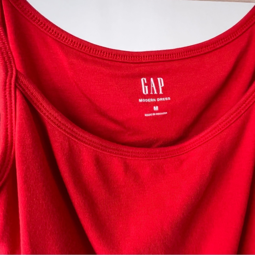 GAP Modern Dress Red Sleeveless Adjustable Strap Slip Dress Sz medium - Picture 3 of 5